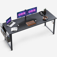 Schreibtisch 160x55 Schwarz Computertisch Holz Bürotisch mit