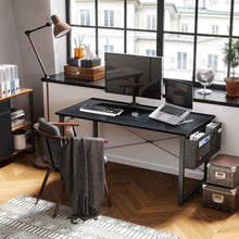 ODK 138x50x73.5cm Schreibtisch Schwarz mit Kopfhörerhalter