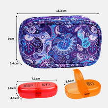 Serfeymi Tablettenbox 7 Tage PU Leder Regenbogen Fischöle