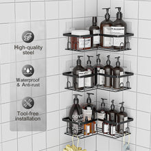 Duschablage Schwarz 3er-Pack Wasserdicht Rostfrei Ecke 40 LB