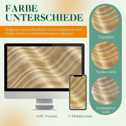 Echthaar Tape Extensions Blond – 50g, 50cm, #27/613