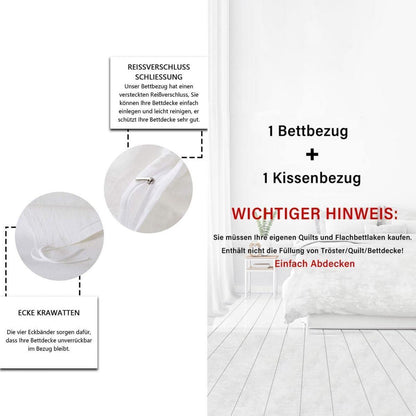 Axolotl Baumwoll Bettbezug Set 135x200 – Pastell Regenbogen Design