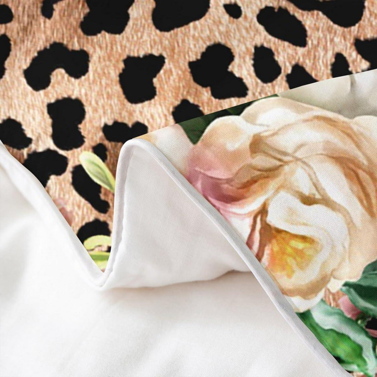 Hochland Kuh Bettwäsche Set 220x240 Baumwolle Leopard Print