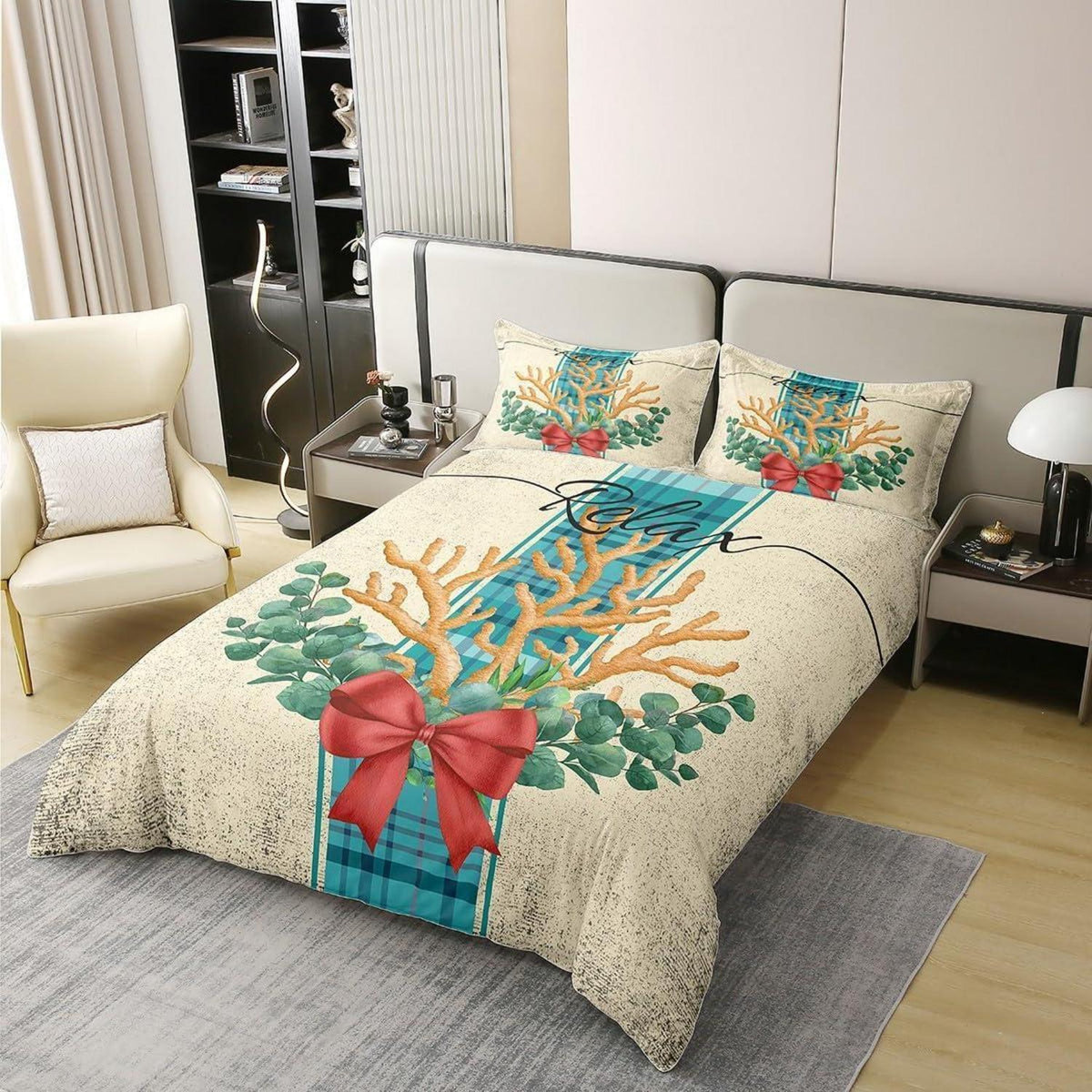 100% Baumwoll Bettbezug 200x200 – Tropical Hawaii Küsten Design