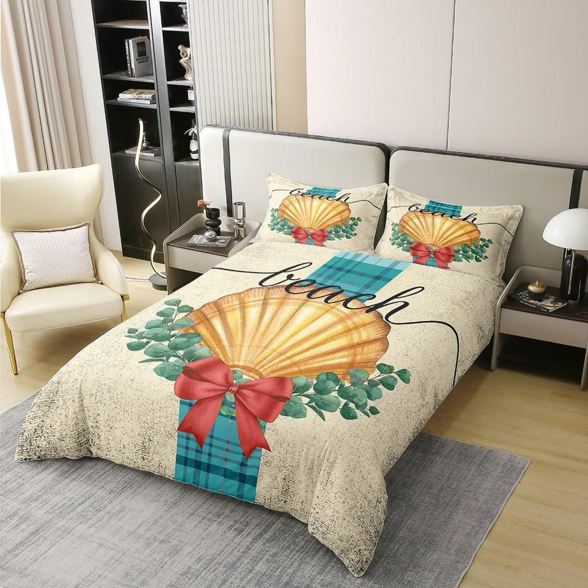Baumwoll Bettbezug Set Hawaii Tropisch 220x240 cm