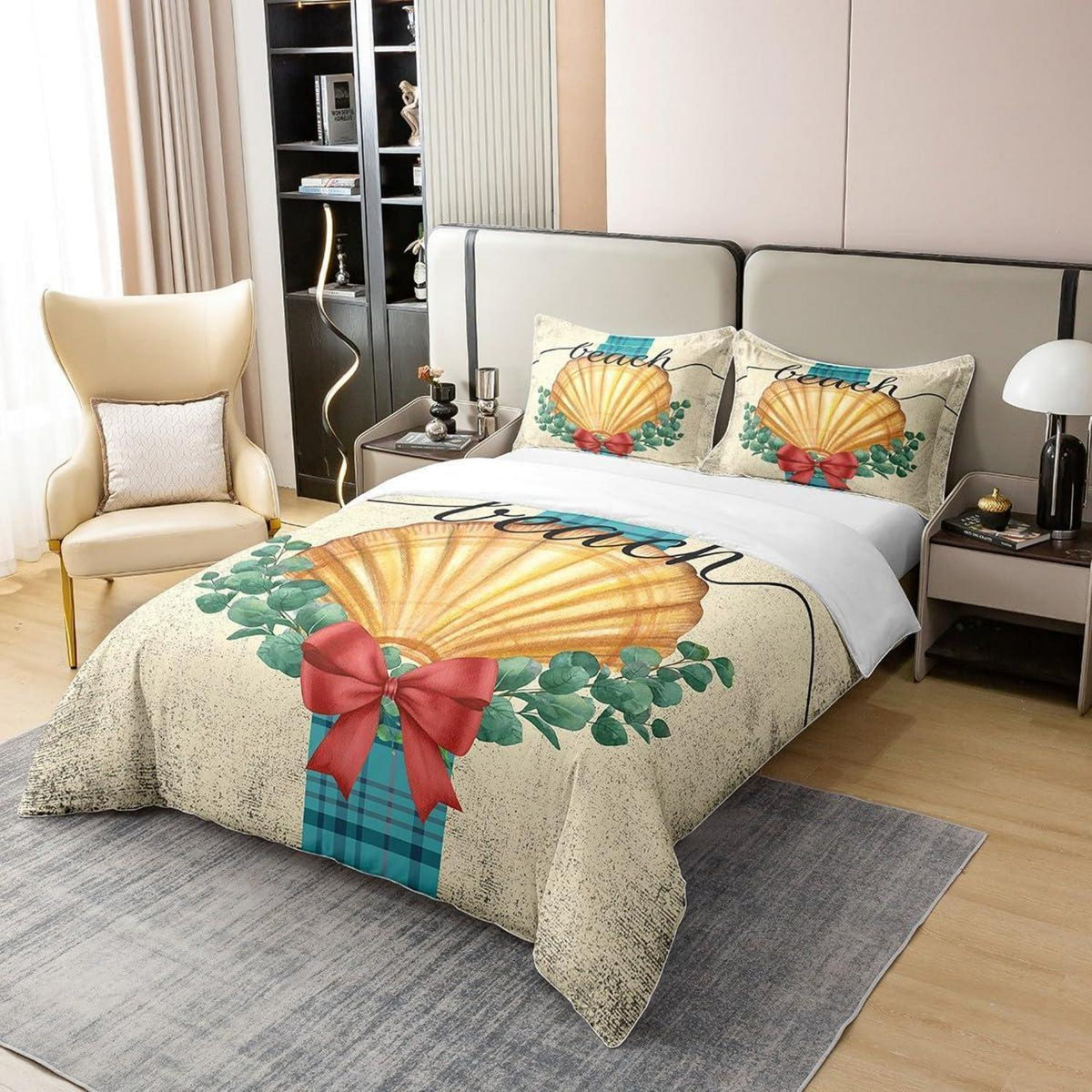 Baumwoll Bettbezug Set Hawaii Tropisch 220x240 cm