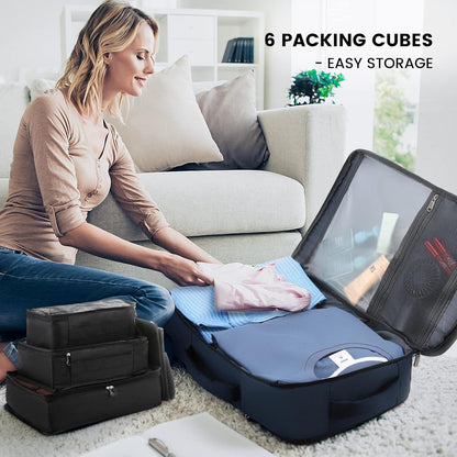 Großer Laptop-Rucksack 17,3 Zoll Wasserdicht für Reisen Business Blau