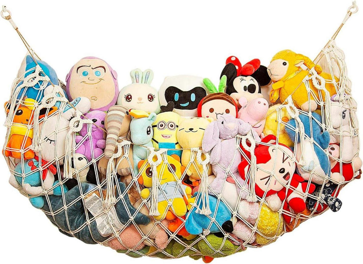 Kuscheltiernetz Hängematte Makramee Spielzeug Display Plüschtierhalter