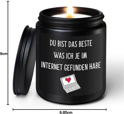 Sandelholz Duftkerze 200g - Liebes Geschenke Männer Frauen - Valentinstag Geburtstagsgeschenk