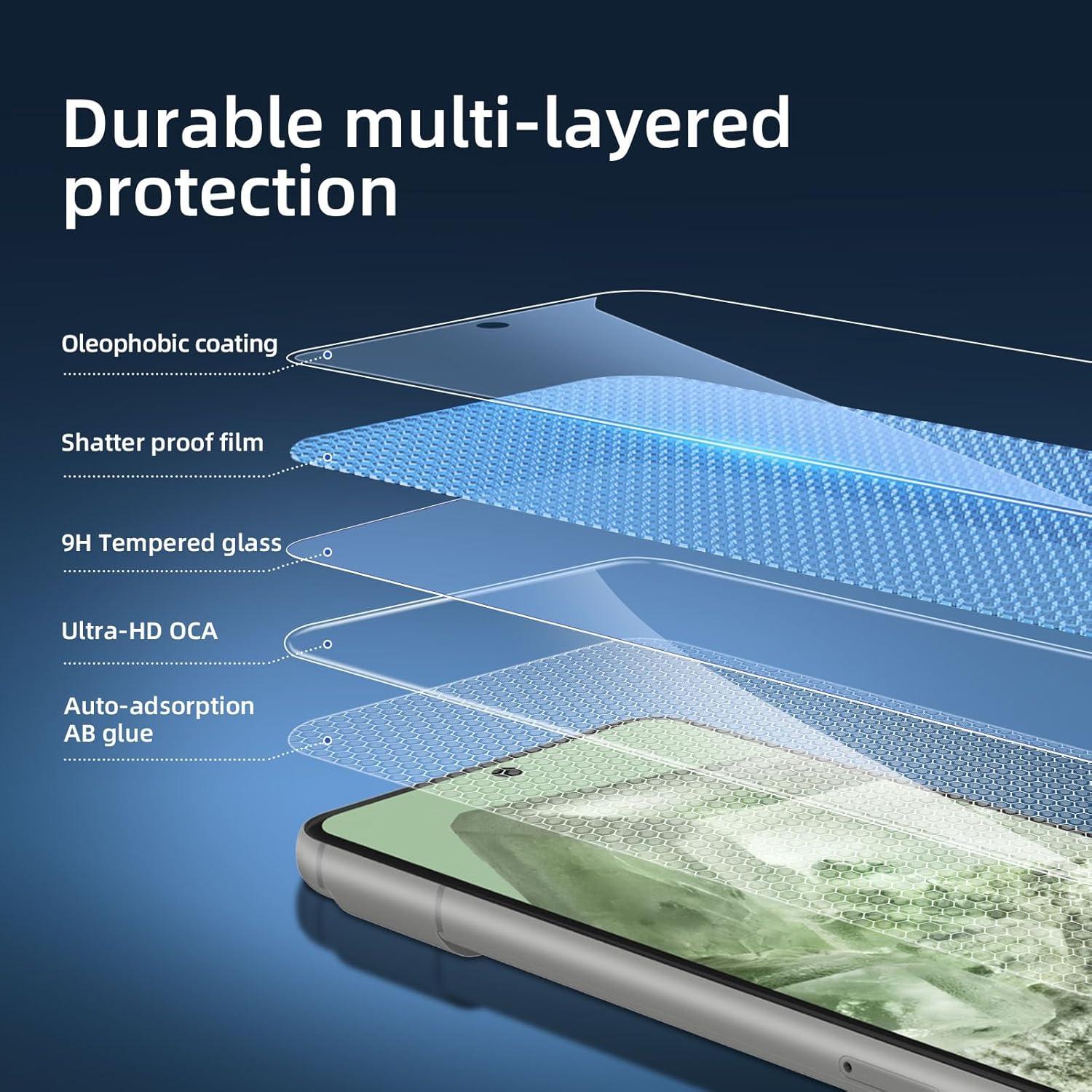Panzer Schutz Glas Google Pixel 8 3er Pack 9H Härte Ultra-klar