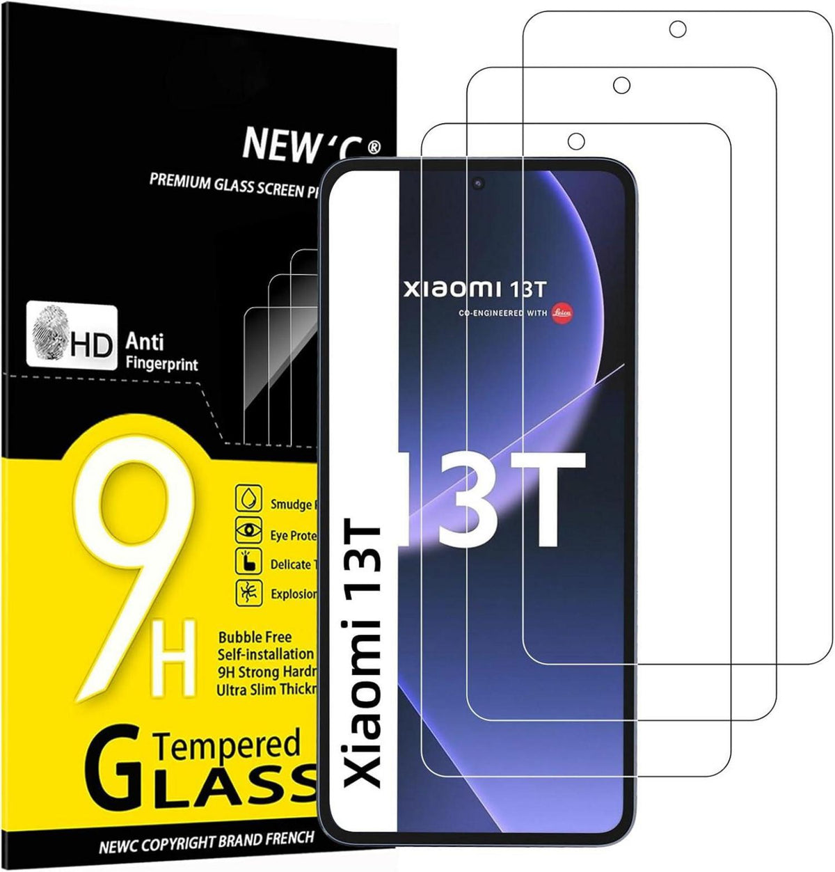 Panzer Schutz Glas Xiaomi 13T 13T Pro 3er Set 9H Härte KLAR