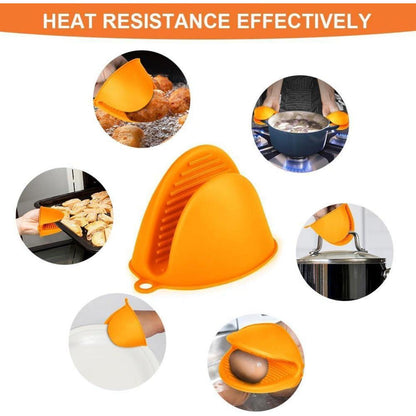 Hitzebeständige Silikon Ofenhandschuhe - Orange