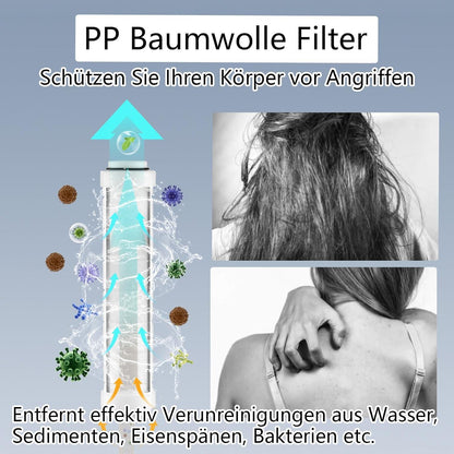 Nafall Duschkopf Handbrause Wassersparend 4 Filter 5 Strahlarten Hochdruck