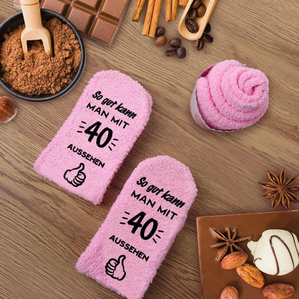 Flauschige Kuschelsocken Lustige Antirutschsocken Geschenk Frauen Mama Mädchen