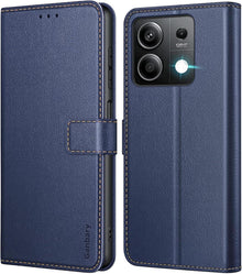 Handyhülle Xiaomi Redmi Note 13 5G Leder Klapphülle Blau