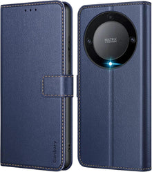 Handyhülle Honor Magic 5 Lite Leder Klapphülle Blau