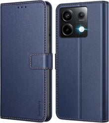 Handyhülle Xiaomi Redmi Note 13 Pro 5G Leder Blau Klapphülle