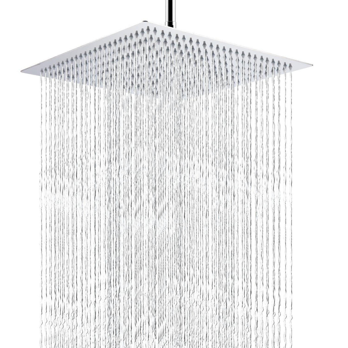 40 cm Quadratischer Regenduschkopf Chrom – Edelstahl & Einfach Installieren