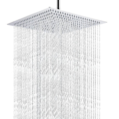 40 cm Quadratischer Regenduschkopf Chrom – Edelstahl & Einfach Installieren