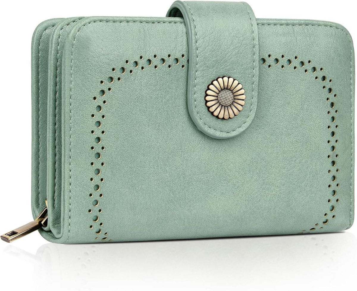TEUEN Vintage Damen Geldbörse mit RFID Schutz und vielen Fächern