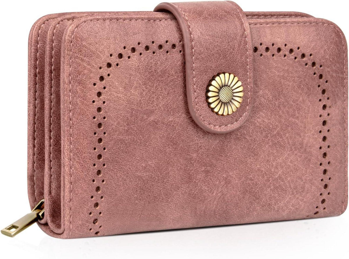 TEUEN Vintage Damen Geldbörse mit RFID-Schutz und Mehreren Fächern