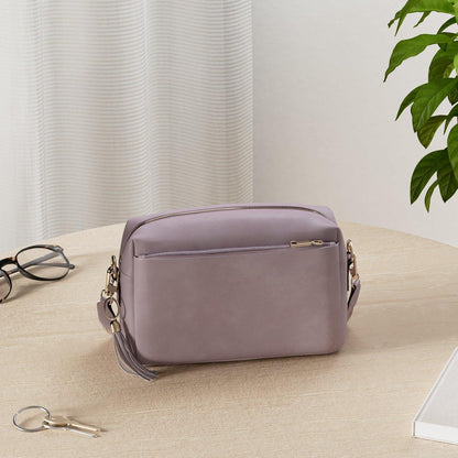 Damen Umhängetasche Veganem Leder Crossbody Breiter Riemen