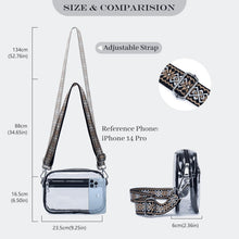 Damen Umhängetasche Veganem Leder Crossbody Schwarz
