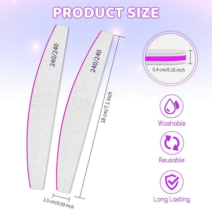 Professionelle Nagelfeilen Set 240/240 Körnung für