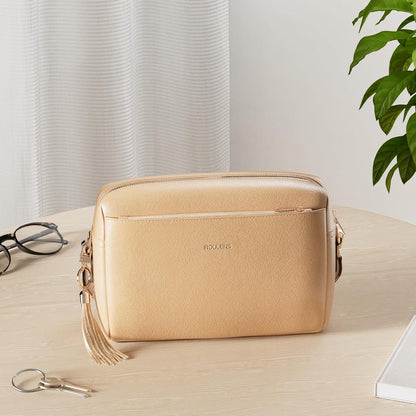 Damen Umhängetasche Veganem Leder Crossbody Schultertasche