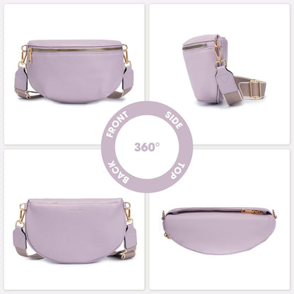 Kleine Damen Umhängetasche RFID Veganes PU Leder Crossbody Brusttasche