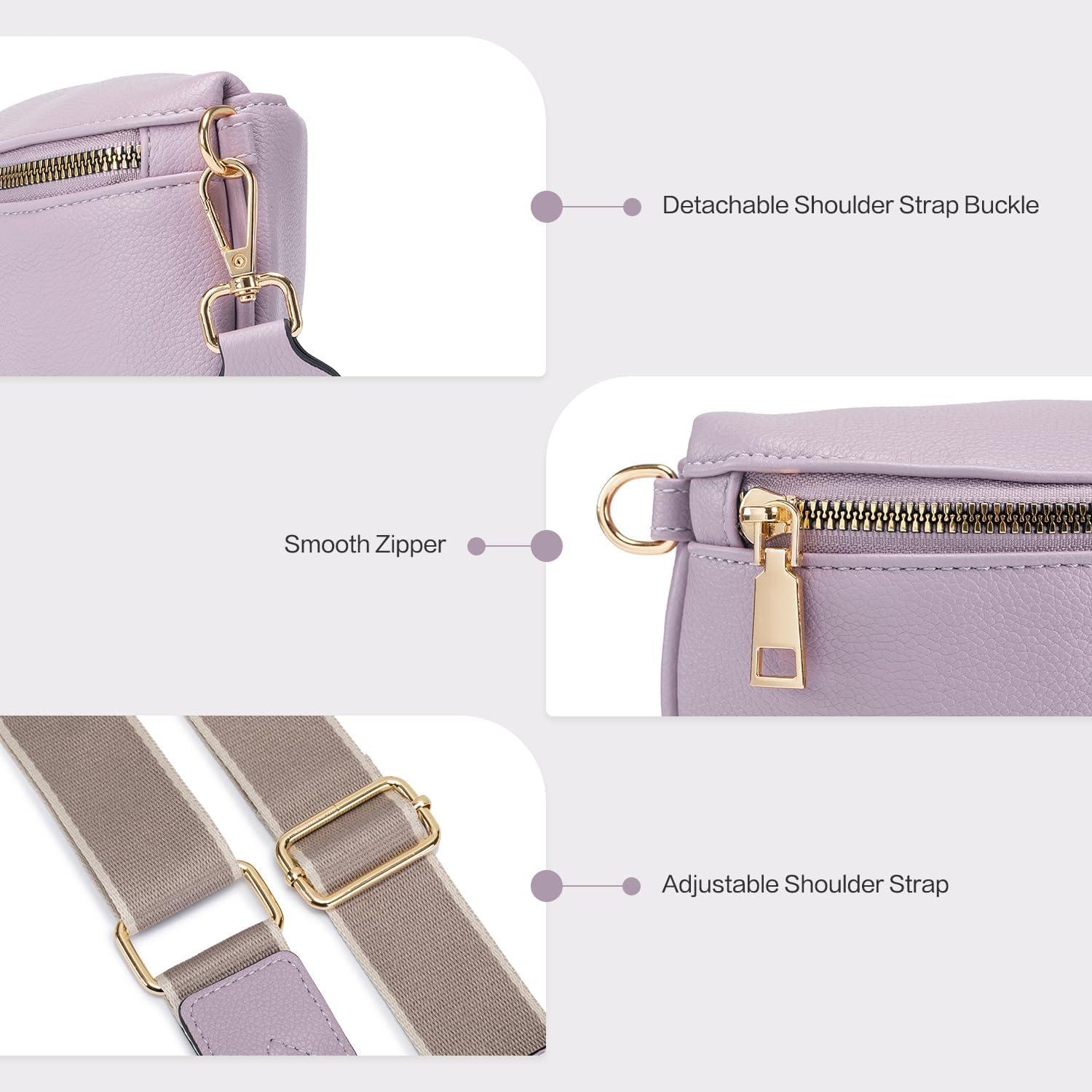 Damen Umhängetasche RFID Blockierung Veganes Leder Crossbody Tasche