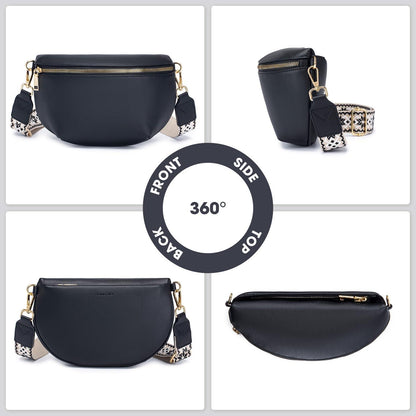 Kleine Damen Umhängetasche RFID Blockierung PU Leder Crossbody Bag