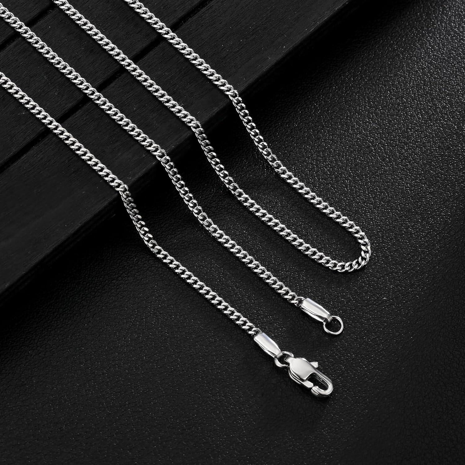 KRKC&CO Herren Panzerkette Edelstahl 14K Gold vergoldet 2mm 50.8cm