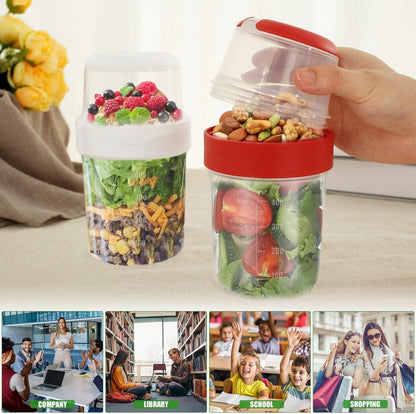 2 in 1 Müslibecher to go mit Waage, Auslaufsicher, BPA frei