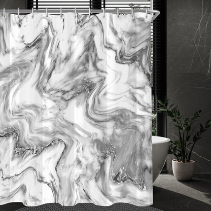 Duschvorhang Marmor 240x200cm Antischimmel Wasserabweisend Polyester Badezimmer