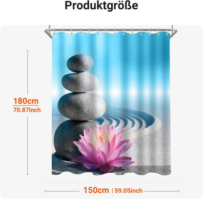 Duschvorhang Kieswüste Antischimmel Polyester