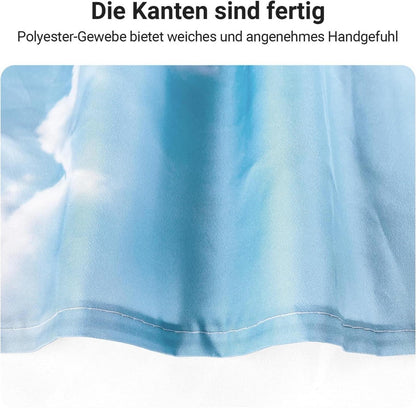 Duschvorhang Kieswüste 240x200 cm Antischimmel Textil Ösen Badezimmer