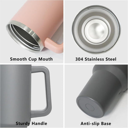 Thermobecher 2-in-1-Deckel 1180ML, Kaffeebecher to go Trinkbecher