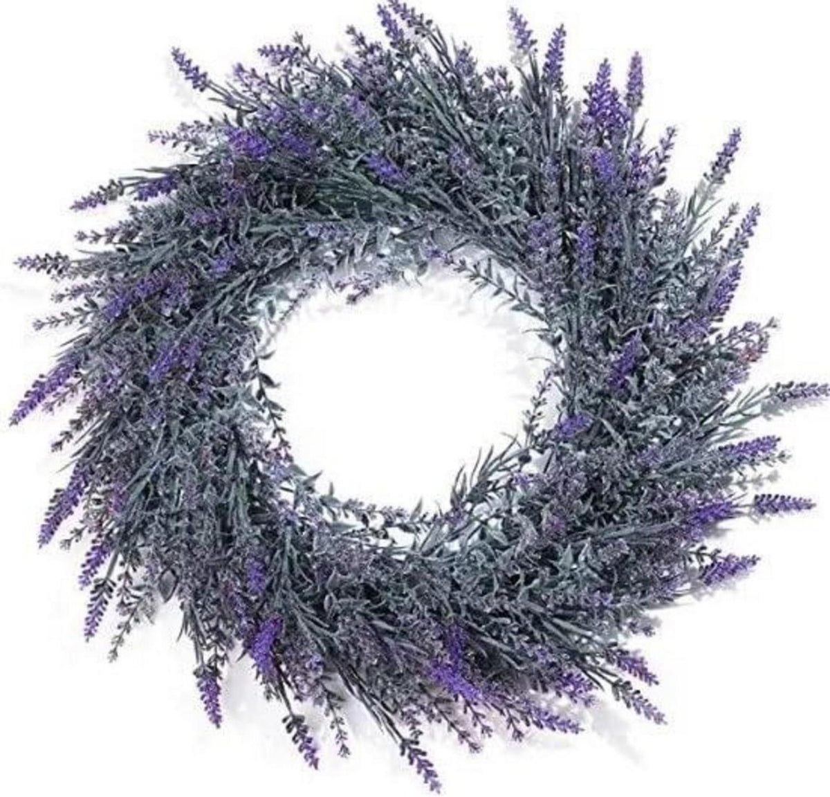 Lavendel-Kranz für die Haustür 48 cm künstlicher Frühlingskranz