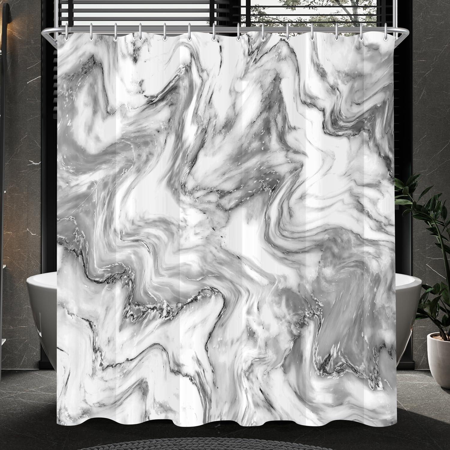 Duschvorhang Marmor Antischimmel 180x200cm Wasserabweisend