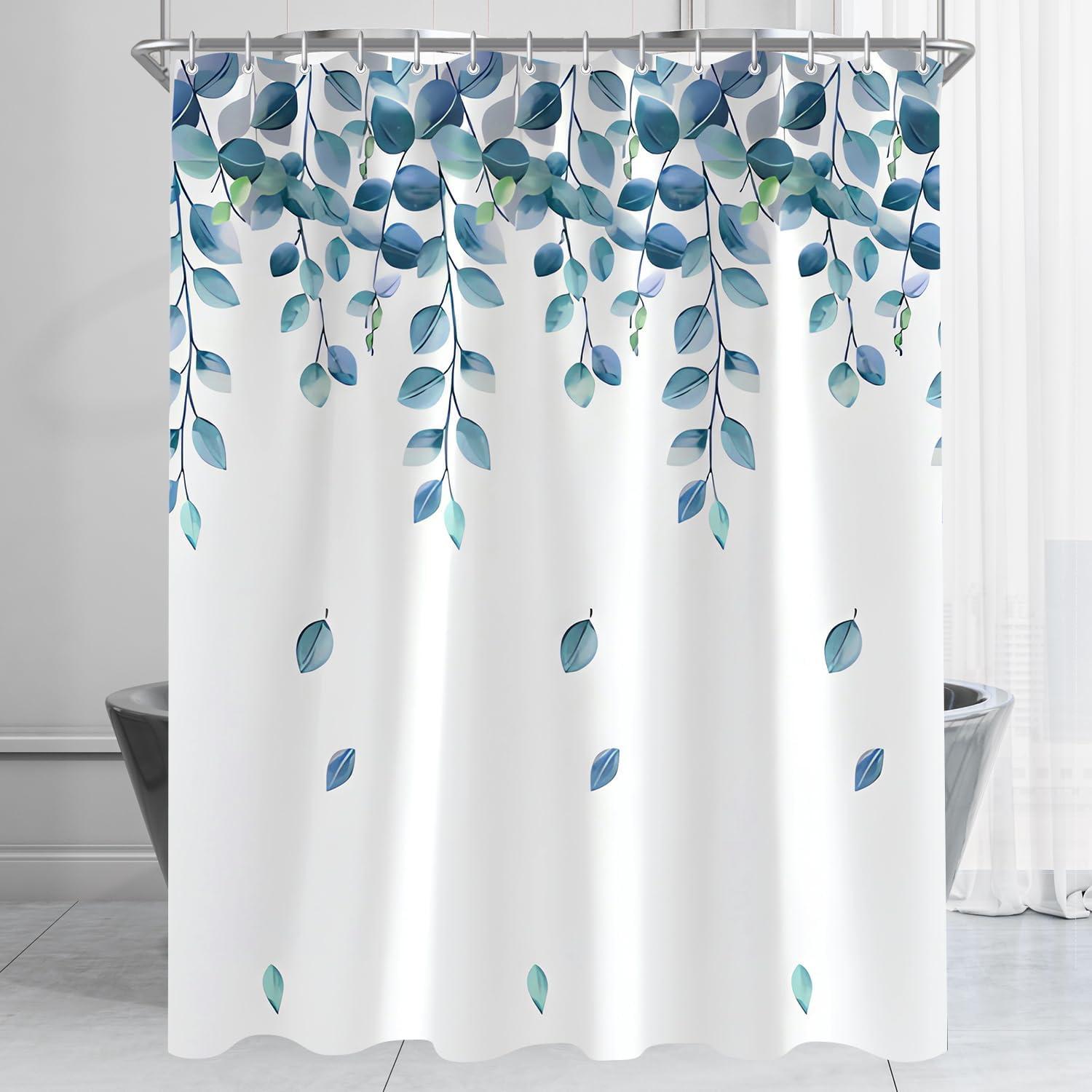 Duschvorhang Grün Blätter 280x200cm Antischimmel Wasserabweisend