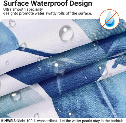 Duschvorhang 280x200cm Grün Blätter Pflanze Wasserabweisend