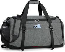 Sporttasche Herren Damen 55L wasserdicht mit Schuhfach Nassfach Grau