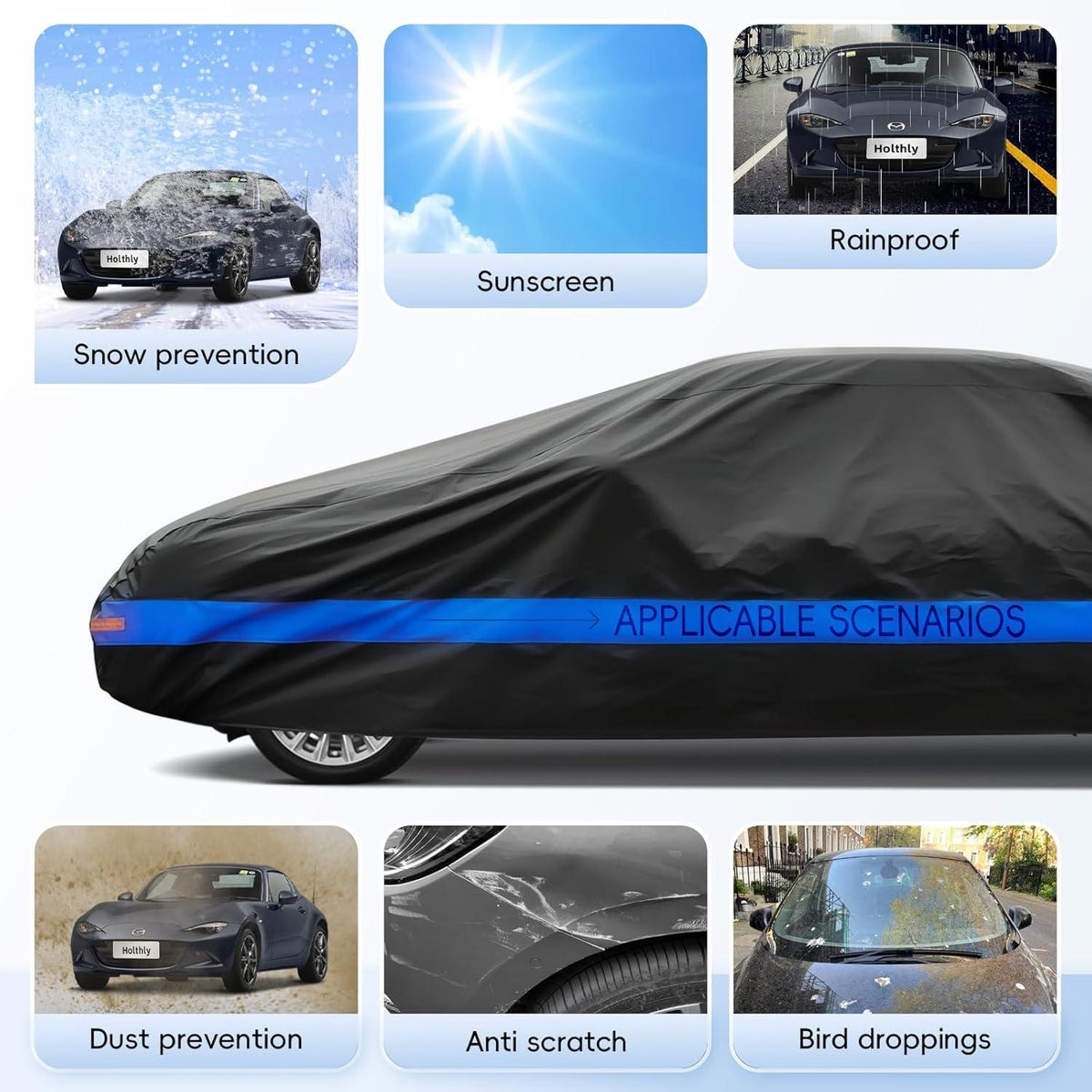 Wasserdichte Autoabdeckung für Coupé (bis 420cm) – Schutz vor Wetter & UV