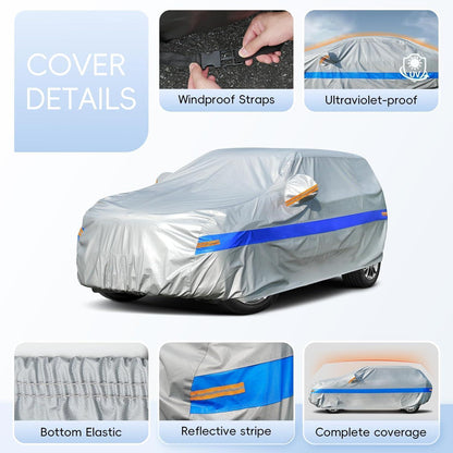 SUV Autoabdeckung Wasserdicht & Atmungsaktiv – Für Audi Q5, BMW X3, u.a. (460-485cm)