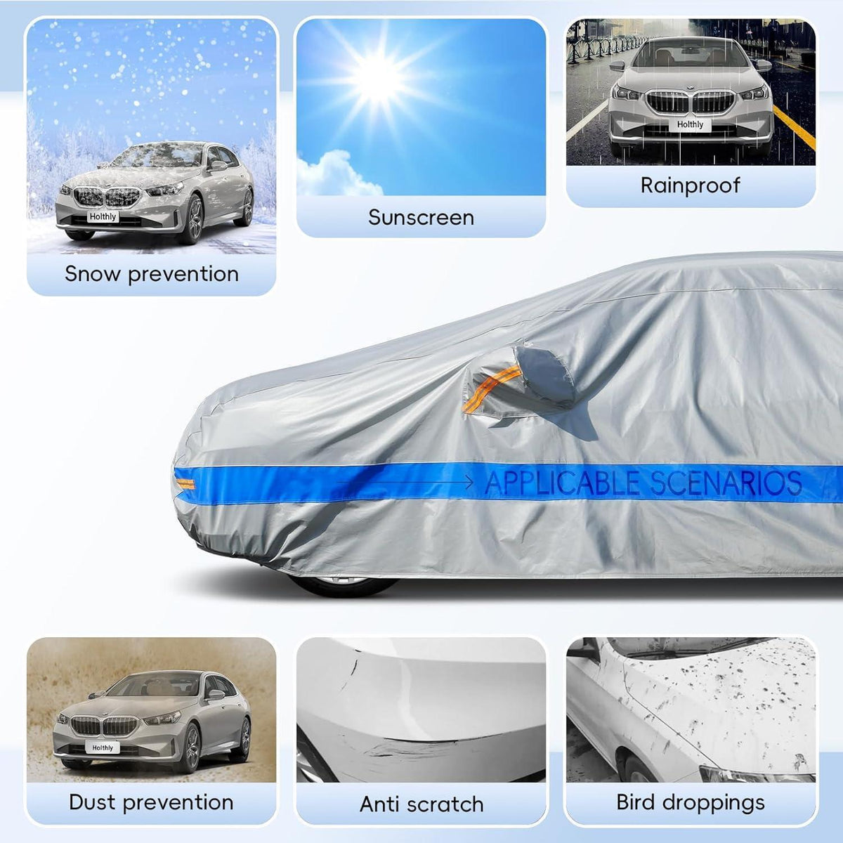 Wasserdichte Autoabdeckung für Audi A8, BMW 7er & Jaguar XJ (3XXL)