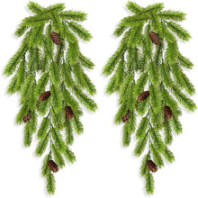 2er Set Künstliche Tannenzweige 74cm Weihnachtsdeko Grün
