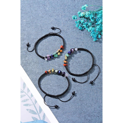 7 Chakra Armband mit Heilsteinen, verstellbar für Damen und Herren