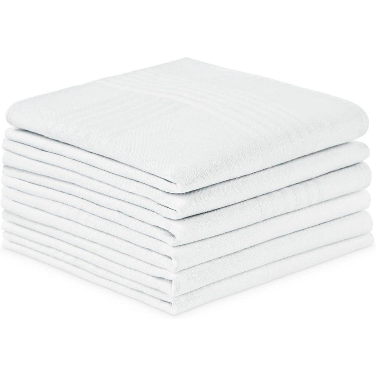 Herren Taschentücher Baumwolle 6er Set Weiß 38x38 cm