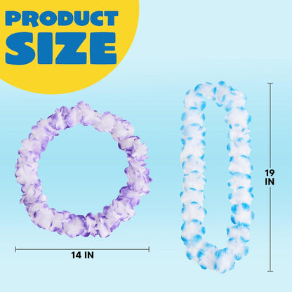 Hawaii Blumen Lei Halskette Set 36-teilig 91cm Multifarbig